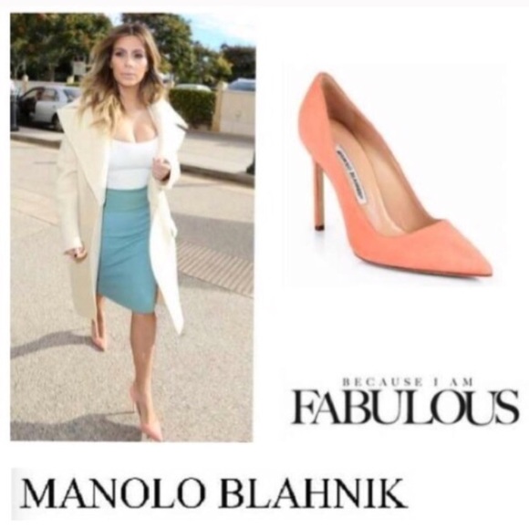 Manolo Blahnik Shoes - ⬇️PRICE DROP! Authentic Manolo Blahnik Coral Peach Leather Heels